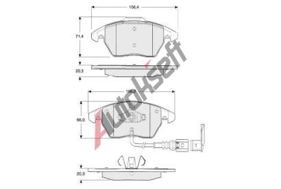 Starline Brzdov destiky, sada BD S833P, 5K0 698 151