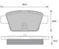 Sada brzdovch destiek Starline ‐ BD S836P