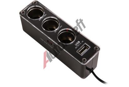 Beng Nabjeka CL adaptr 12/24V, 3x CL, 1x USB 2.1A DO BE17954, BE17954