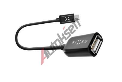 FIXED OTG datov kabel micro USB/USB-C, ern DO FIXACTOABK, FIXA-CTOA-BK