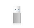 FIXED Redukce z hlinku USB-C na USB-A, ed DO FIXACUGR, FIXA-CU-GR