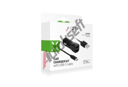 FIXED Set autonabjeky FIXED s USB/USB-C 15W DO FIXCC152UCBK, FIXCC15-2UC-BK