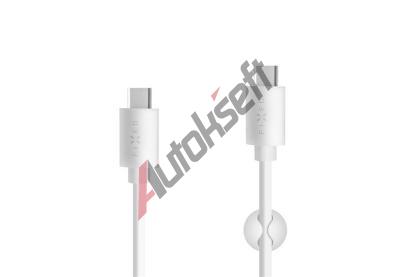 FIXED Dlouh datov a nabjec kabel USB-C/USB-C, bl DO FIXDCC2MWH, FIXD-CC2M-WH