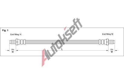 Starline Brzdov hadice - 535 mm HA AC.1224, 1 987 476 276