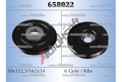Starline řemenice klikové hřídele RS 658022, 8592808233800 Starline řemenice klikové hřídele RS 658022, 8592808233800