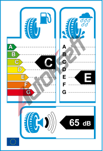 EU ttek - Valiv odpor: C | Zbr na mokru: E | Hlunost: 65db
