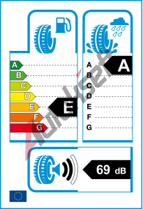 EU ttek - Valiv odpor: E | Zbr na mokru: A | Hlunost: 69db