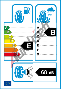 EU ttek - Valiv odpor: E | Zbr na mokru: B | Hlunost: 68db