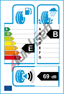 EU ttek - Valiv odpor: E | Zbr na mokru: B | Hlunost: 69db