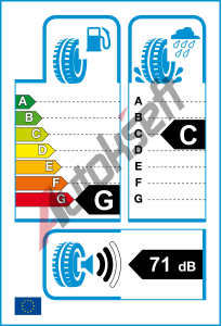 EU ttek - Valiv odpor: G | Zbr na mokru: C | Hlunost: 71db